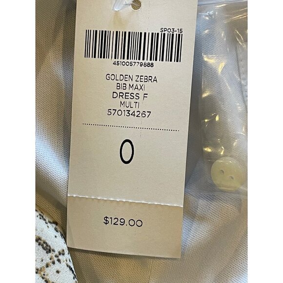 Chico's Black And Gold Zebra Print Jersey Sleeveless Halter Neck Maxi Dress S - Picture 10 of 14